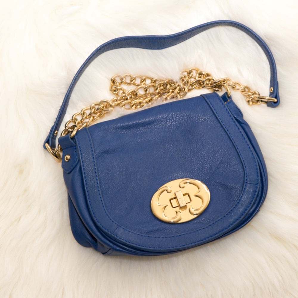 Emma Fox Leather Royal Blue Bag